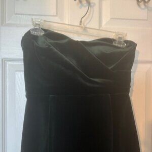 Ladies 'Express' Emerald Velvet strapless midi dress - size Small